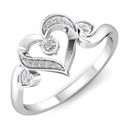 KUBERBOX Iva Love 18KT White Gold Diamond-Studded Ring - 2.0 gm-picture-41