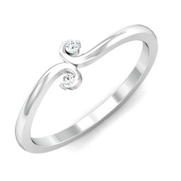 KUBERBOX 18KT White Gold Diamond Studded Ring-1.32gm-picture-8
