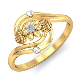 KUBERBOX Doreen 18KT Gold Diamond-Studded Ring-2.11gm-picture-35