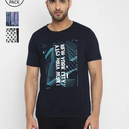 appulse Men Pack of 3 Printed Cotton Running T-shirts-picture-53