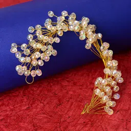 LAIDA Women Off White Embellished Tiara-image-24