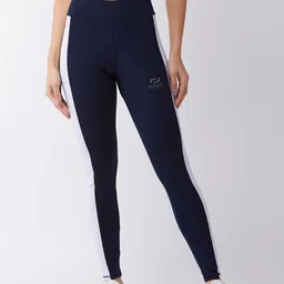 Masch Sports Women Navy Blue Solid Dri-Fit Tights-image-19