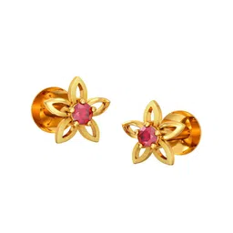 Joyalukkas Girls 22KT Gold & Stone Studded Earrings Gold-picture-15