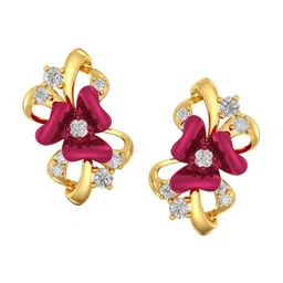 Joyalukkas Girls 22KT Gold Gemstones Studded Earrings-2.95gm-picture-17