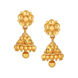 Joyalukkas 22KT Gold Floral Chandelier Jhumki Earrings 4.11 gm-picture-34