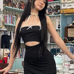 StyleCast x Revolte Strapless Sleeveless Bandeau Mini Dress With Cut-Outs-picture-19