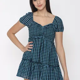 AMERICAN EAGLE OUTFITTERS Checked Mini Dress-picture-23