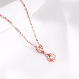 GIVA 925 Sterling Silver Rose Gold-Plated Contemporary Pendant with Chain-picture-30