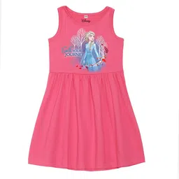 Disney by Wear Your Mind Pink & Blue Pure Cotton Dress-picture-11