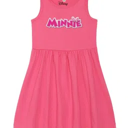 Disney by Wear Your Mind Girls Pink Printed Cotton Dress-picture-25