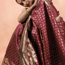 Subham Ethnic Motifs Woven Designed Zari Saree-picture-35