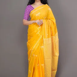 JALTHER Ethnic Motifs Printed Pure Cotton Block Print Saree-picture-32