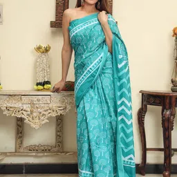 JALTHER Ethnic Motifs Block Printed Saree-picture-24