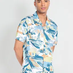 Flying Machine Abstract Printed Opaque Casual Shirt-picture-14