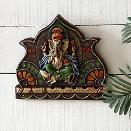 Unravel India Brown Lord Ganesha Wall Art-picture-13