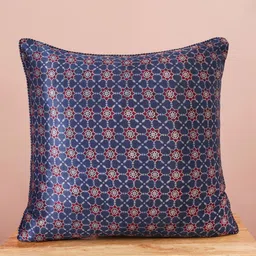 JAYPORE Blue & Grey Floral Printed Square Cushion Cover-picture-20