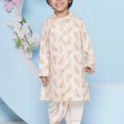 Sethukrishna Boys Floral Printed Regular Kurta with Dhoti Pants-picture-32
