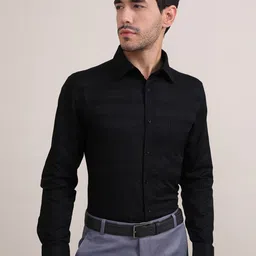 LOUIS STITCH Comfort Horizontal Stripes Opaque Striped Formal Shirt-picture-47