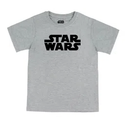 Star Wars by Wear Your Mind Boys Grey Typography Star Wars Applique T-shirt image 1