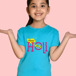 NUSYL Girls Holi Printed T-shirt-picture-23