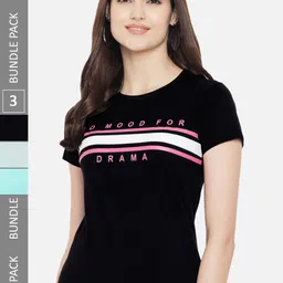 Fabflee Pack Of 3 Printed Cotton T-shirts-picture-21