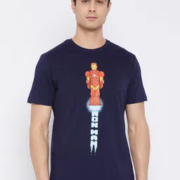 Marvel by Wear Your Mind Men Navy Blue Printed T-shirt-picture-33