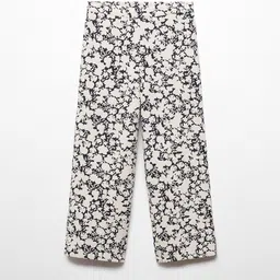 Mango Kids Floral Print Cotton Linen Trousers-picture-50