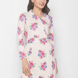 Globus Woman Cream-Coloured Floral Shirt Dress-image-4