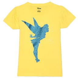 Disney by Wear Your Mind Girls Yellow Printed Applique T-shirt-picture-28