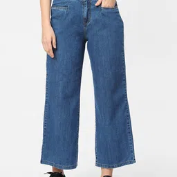 Kraus Jeans Women Wide Leg High-Rise Clean Look Pure Cotton Jeans-picture-36