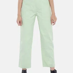 SF JEANS by Pantaloons Women Green Wide Leg High-Rise Jeans-picture-41