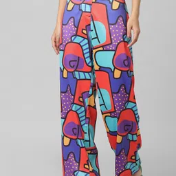 ONLY Women Printed Straight Fit High-Rise Trousers-picture-30