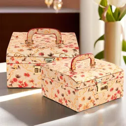 Kuber Industries Gold-Toned Set of 2 Regular Jewellery Organiser Organisers-picture-11