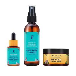 Pilgrim At-Home Golden Glow & Hydration Skin Treatment Combo Kit - 180 ml-picture-37
