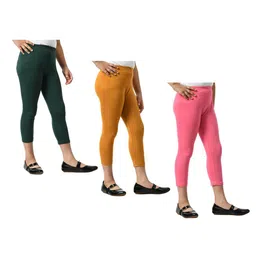 BAESD Girls Pack Of 3 Skinny Fit Cotton Lycra Capris-picture-58