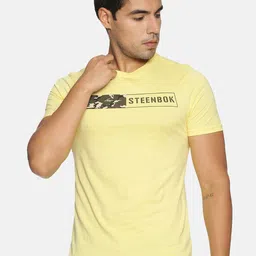 Steenbok Round Neck Typography Printed Pure Cotton Slim Fit T-shirt-picture-41