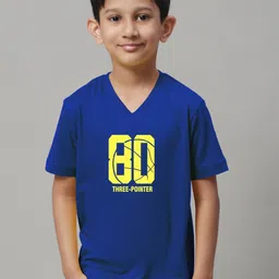 Friskers Boys Typography Printed V-Neck Pure Cotton T-Shirt-picture-17