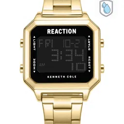 REACTION KENNETH COLE Unisex Black Dial & Gold Toned Straps Digital Watch KRWGJ9007807-picture-30
