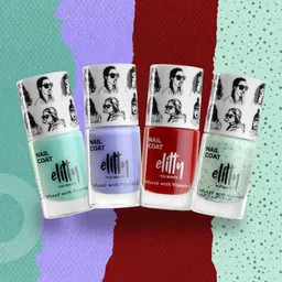 Elitty Set of 4 Mad Over Nails Glossy Nail Coats with Vitamin E & Witch Hazel 6 ml (Each)-image-37