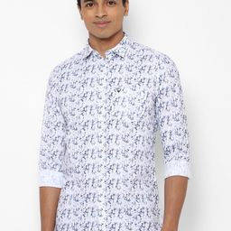 Allen Solly Men White Slim Fit Printed Pure Cotton Casual Shirt-picture-43