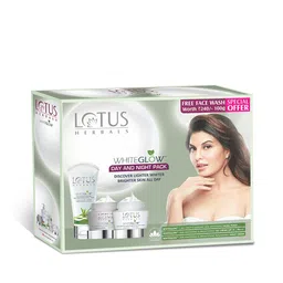 Lotus Herbals White Glow Day Night Pack with Facial Wash - 60g + 60g + 100g-picture-26