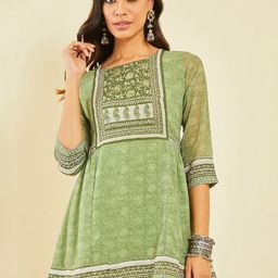 Soch Floral Printed A-Line Kurti-picture-17