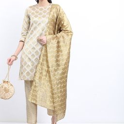 KETCH Ethnic Motifs Printed Kurta with Trousers & With Dupatta-picture-7