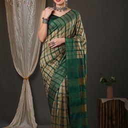Saree mall Checks Silk Blend Saree-picture-22