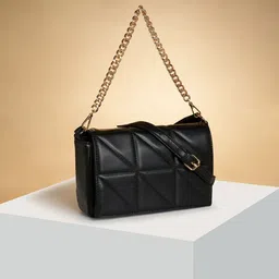 Forever Glam by Pantaloons PU Quilted Structured Handheld Bag-image-56