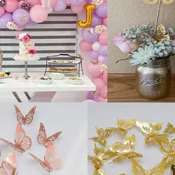 Special You 24-Pcs Gold-Coloured Butterfly Wall Stickers-image-40