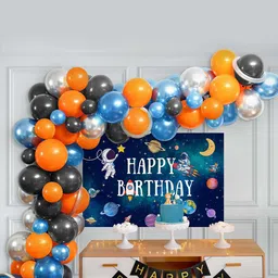 Special You Blue & Orange 79 Pieces Happy Birthday Festive Decor-image-44