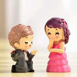 CHOCOZONE Multicolored Set of 2 Couple Miniature Showpiece-image-28