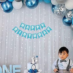 Special You Blue & White 60 Pieces Birthday Festive Decor-picture-35