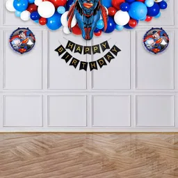 Special You 44-Pcs Blue & Red Super Man Theme Happy Birthday DIY kit-image-38